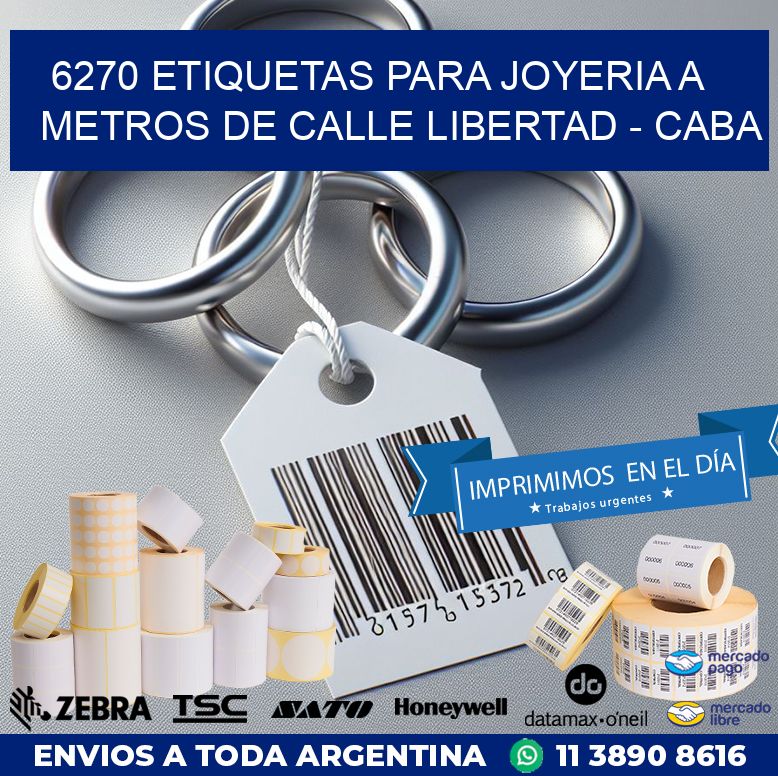 6270 ETIQUETAS PARA JOYERIA A METROS DE CALLE LIBERTAD – CABA