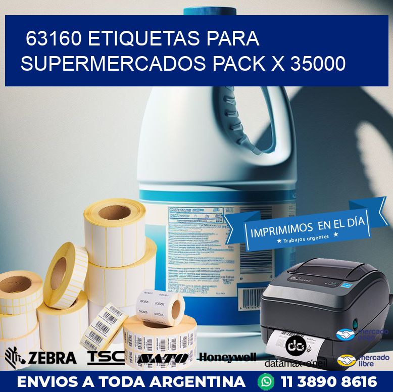 63160 ETIQUETAS PARA SUPERMERCADOS PACK X 35000