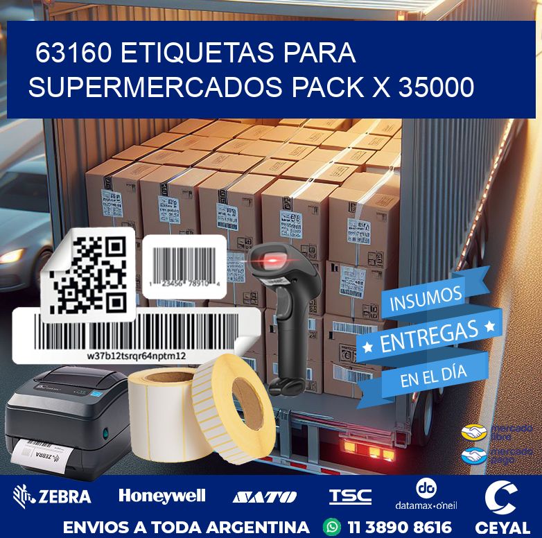 63160 ETIQUETAS PARA SUPERMERCADOS PACK X 35000