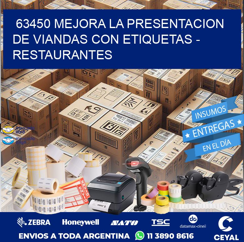 63450 MEJORA LA PRESENTACION DE VIANDAS CON ETIQUETAS - RESTAURANTES