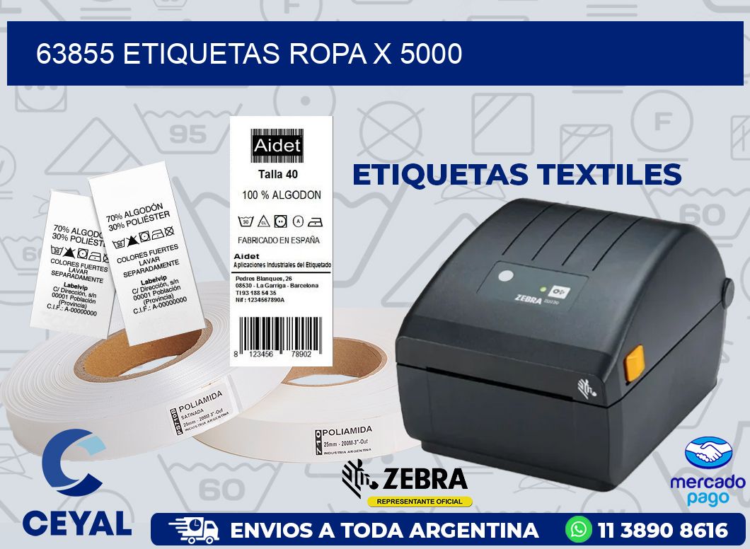 63855 ETIQUETAS ROPA X 5000