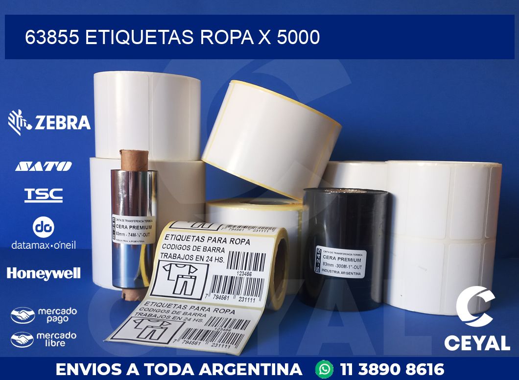 63855 ETIQUETAS ROPA X 5000