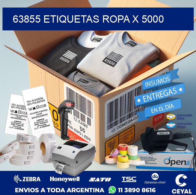 63855 ETIQUETAS ROPA X 5000