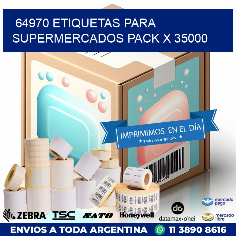 64970 ETIQUETAS PARA SUPERMERCADOS PACK X 35000