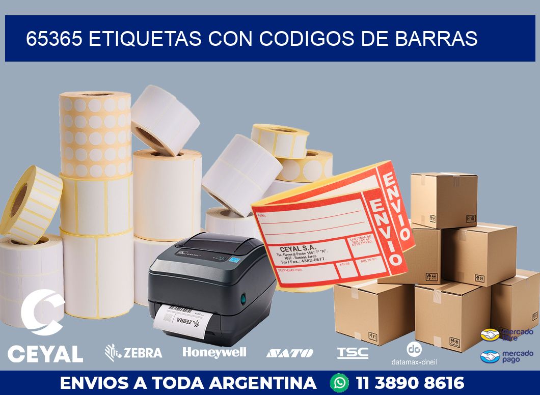 65365 ETIQUETAS CON CODIGOS DE BARRAS