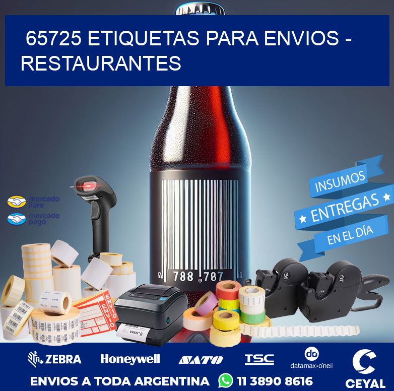 65725 ETIQUETAS PARA ENVIOS - RESTAURANTES