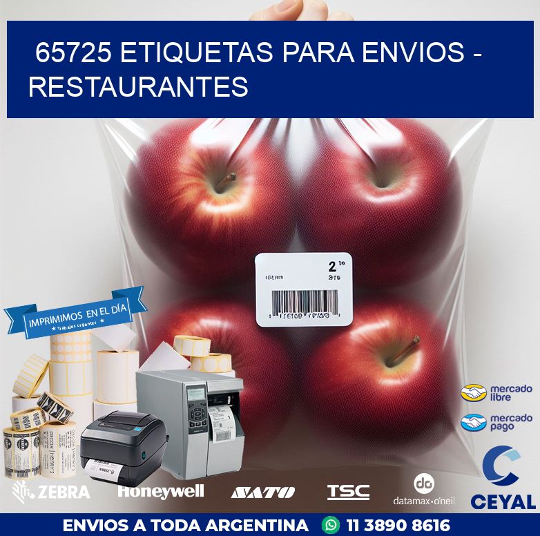 65725 ETIQUETAS PARA ENVIOS - RESTAURANTES