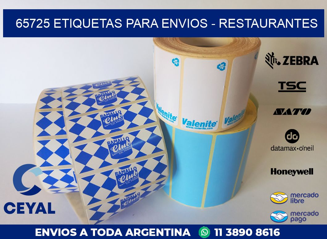 65725 ETIQUETAS PARA ENVIOS – RESTAURANTES