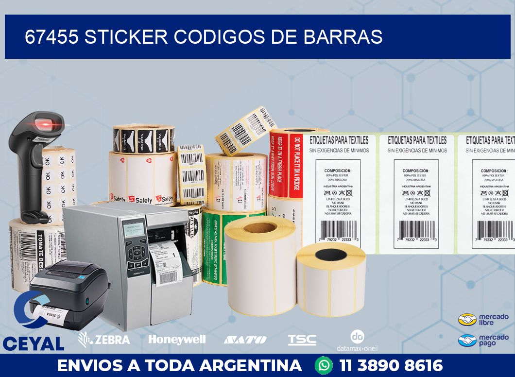 67455 STICKER CODIGOS DE BARRAS