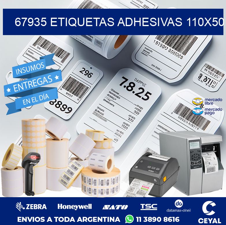 67935 ETIQUETAS ADHESIVAS 110X50