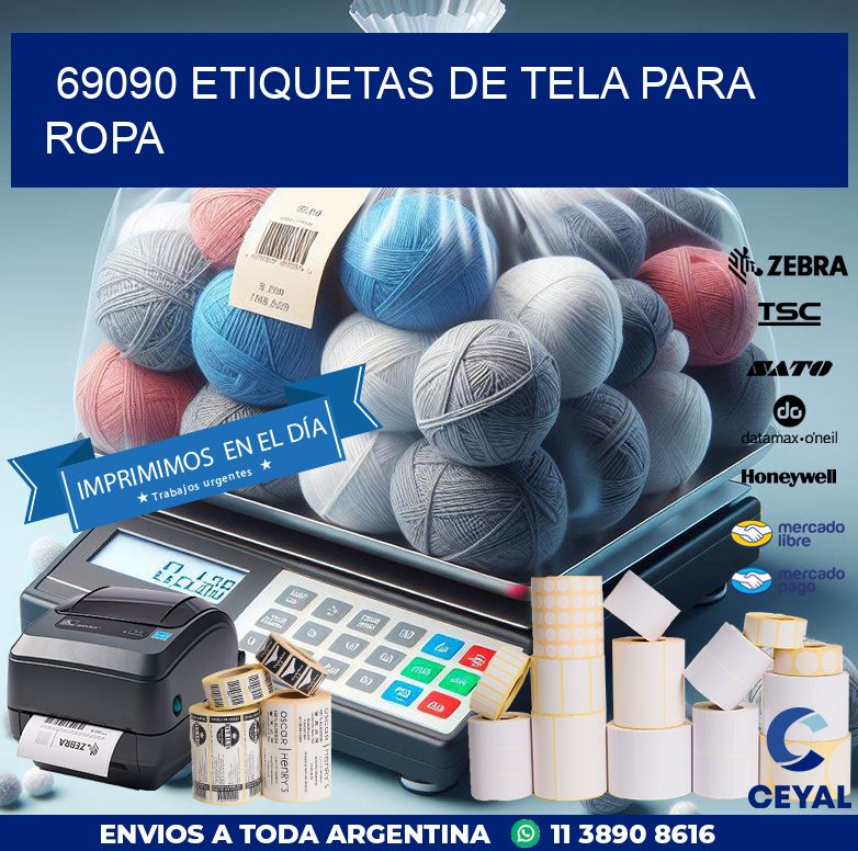 69090 ETIQUETAS DE TELA PARA ROPA