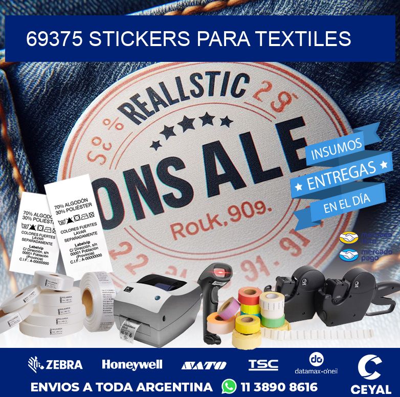 69375 STICKERS PARA TEXTILES