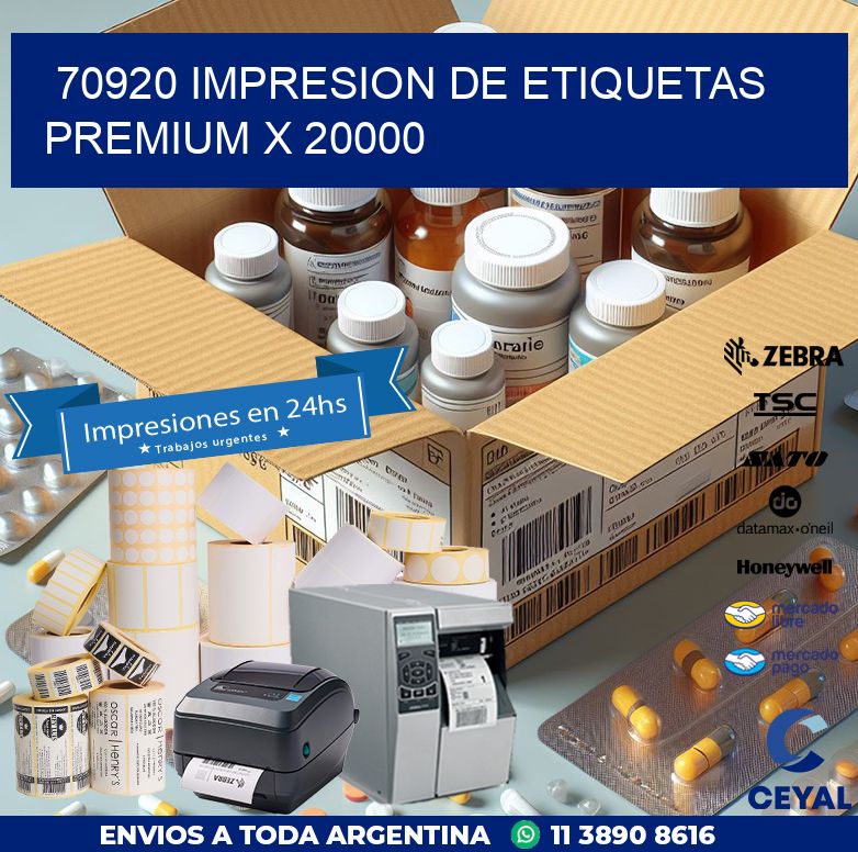 70920 IMPRESION DE ETIQUETAS PREMIUM X 20000