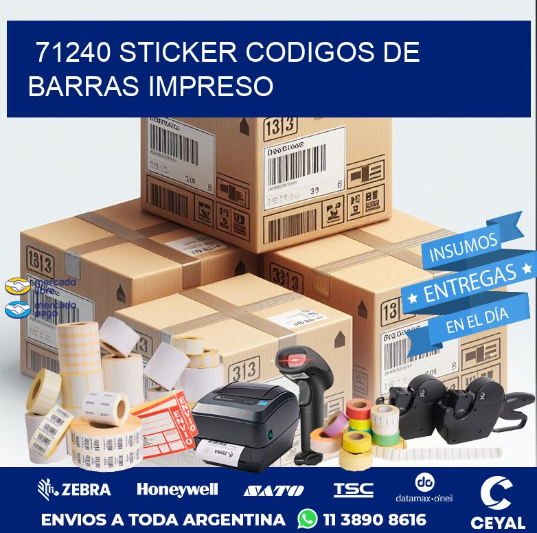 71240 STICKER CODIGOS DE BARRAS IMPRESO