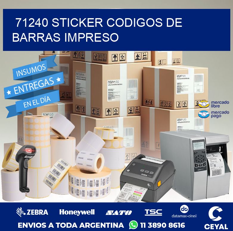71240 STICKER CODIGOS DE BARRAS IMPRESO