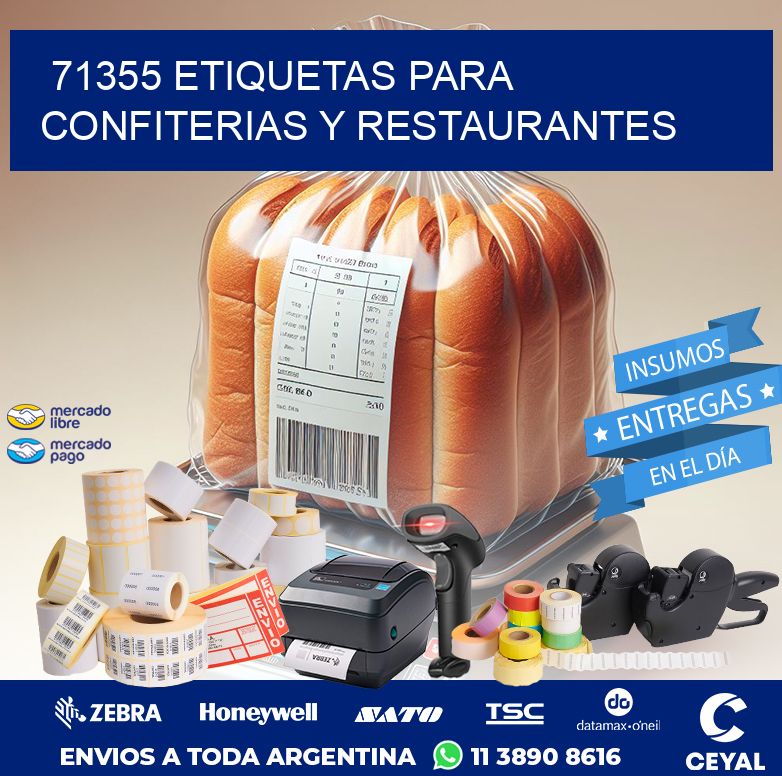 71355 ETIQUETAS PARA CONFITERIAS Y RESTAURANTES