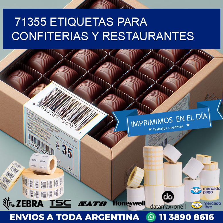 71355 ETIQUETAS PARA CONFITERIAS Y RESTAURANTES