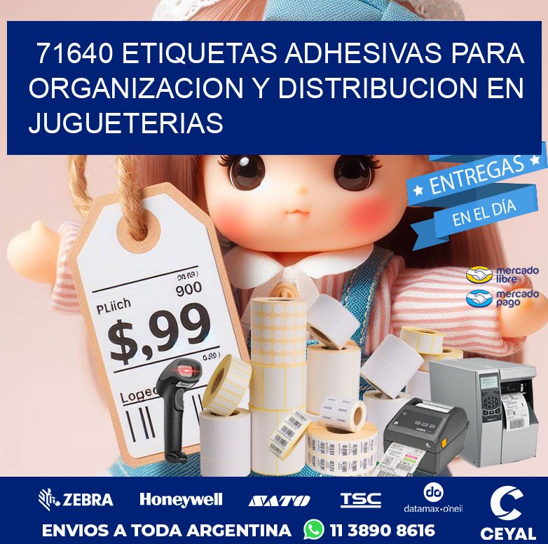 71640 ETIQUETAS ADHESIVAS PARA ORGANIZACION Y DISTRIBUCION EN JUGUETERIAS