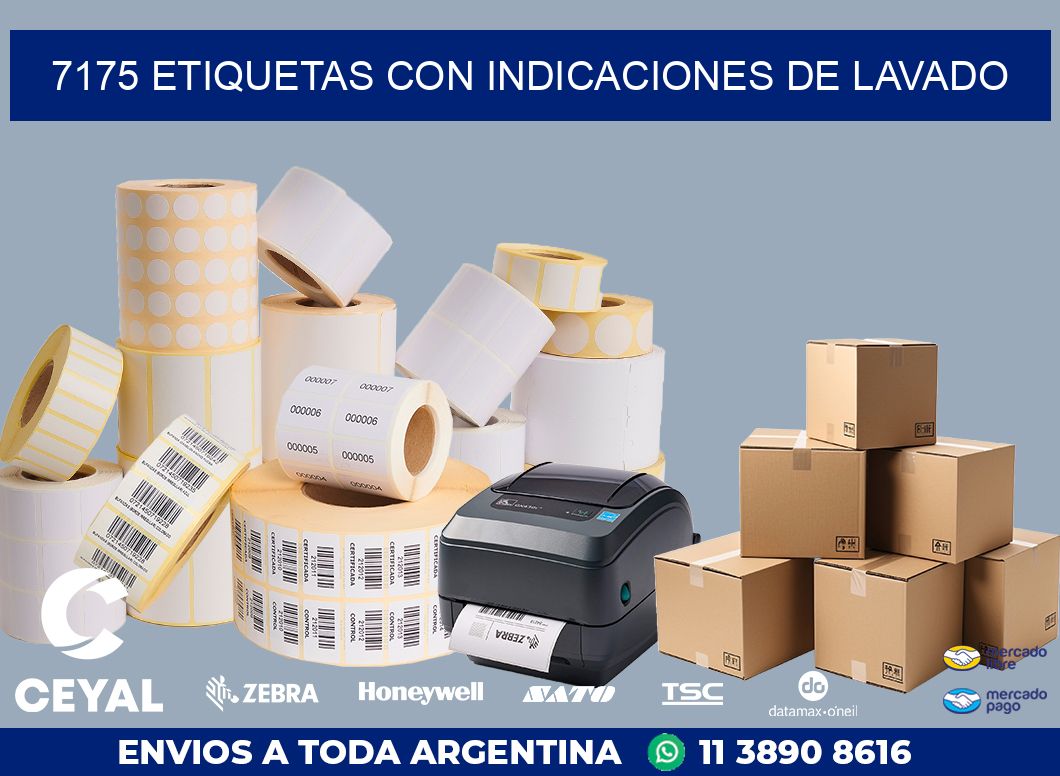 7175 ETIQUETAS CON INDICACIONES DE LAVADO