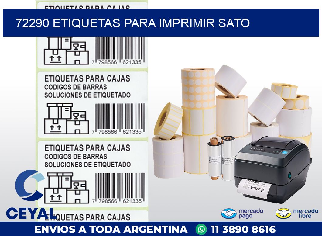 72290 ETIQUETAS PARA IMPRIMIR SATO