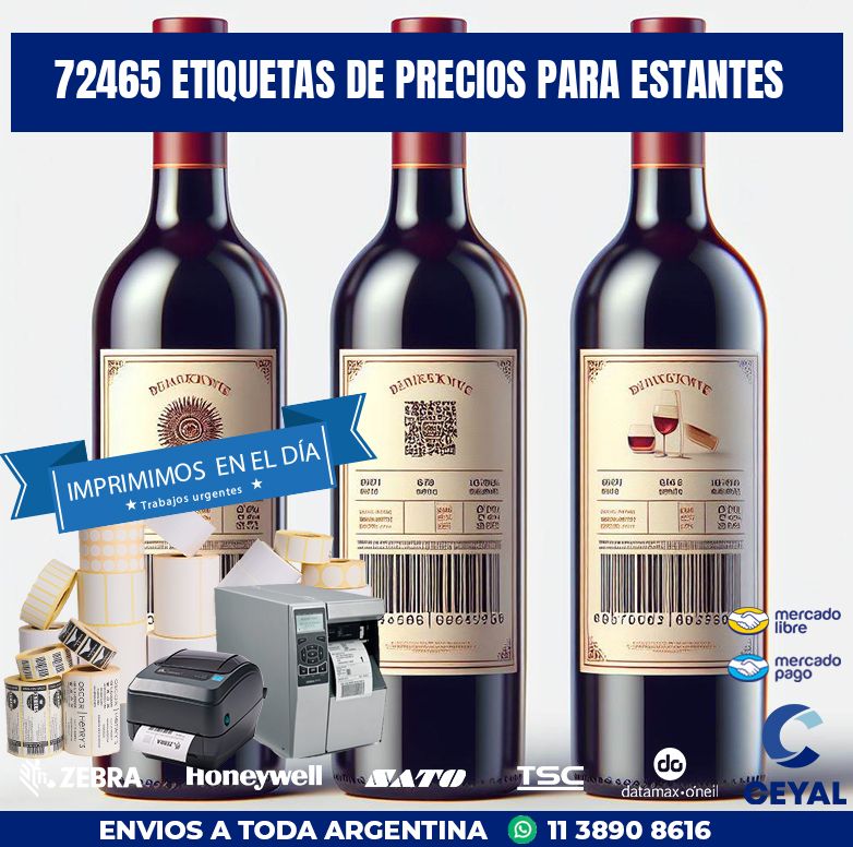 72465 ETIQUETAS DE PRECIOS PARA ESTANTES