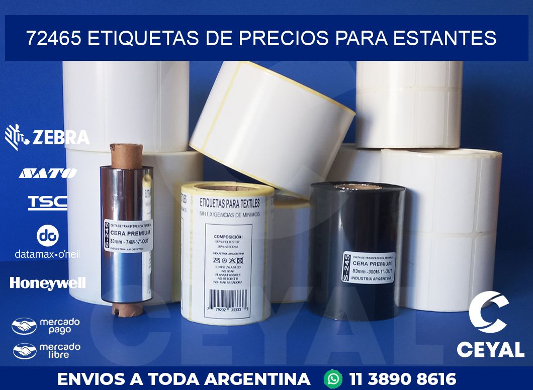 72465 ETIQUETAS DE PRECIOS PARA ESTANTES