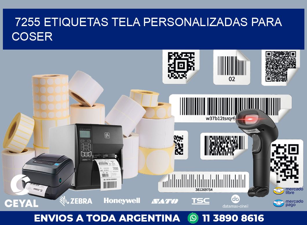7255 ETIQUETAS TELA PERSONALIZADAS PARA COSER