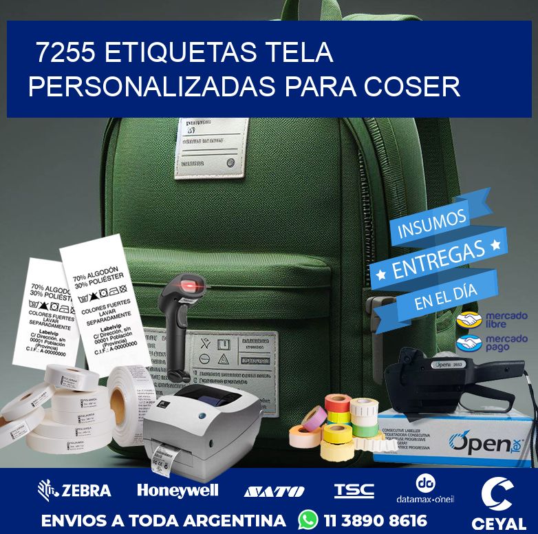 7255 ETIQUETAS TELA PERSONALIZADAS PARA COSER