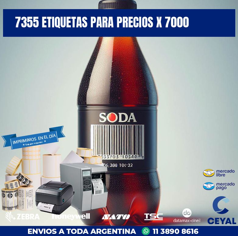7355 ETIQUETAS PARA PRECIOS X 7000