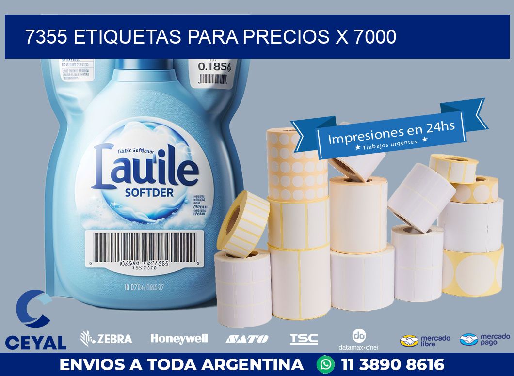 7355 ETIQUETAS PARA PRECIOS X 7000