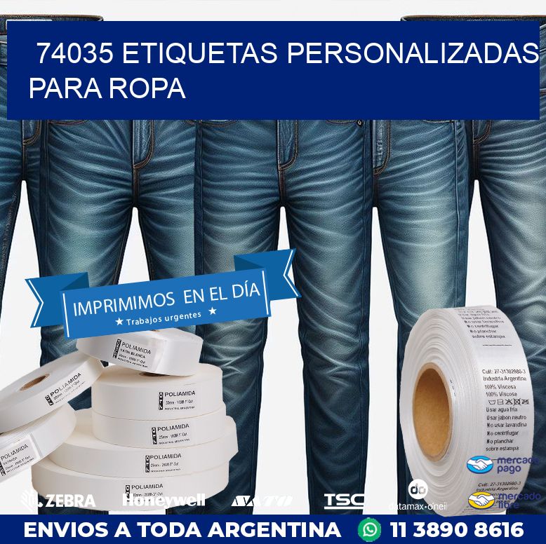 74035 ETIQUETAS PERSONALIZADAS PARA ROPA