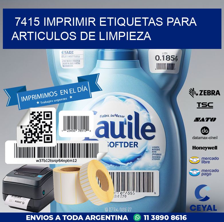7415 IMPRIMIR ETIQUETAS PARA ARTICULOS DE LIMPIEZA