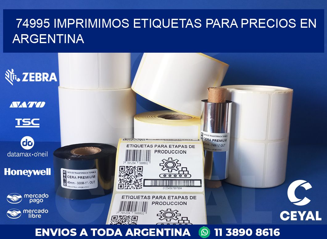 74995 IMPRIMIMOS ETIQUETAS PARA PRECIOS EN ARGENTINA
