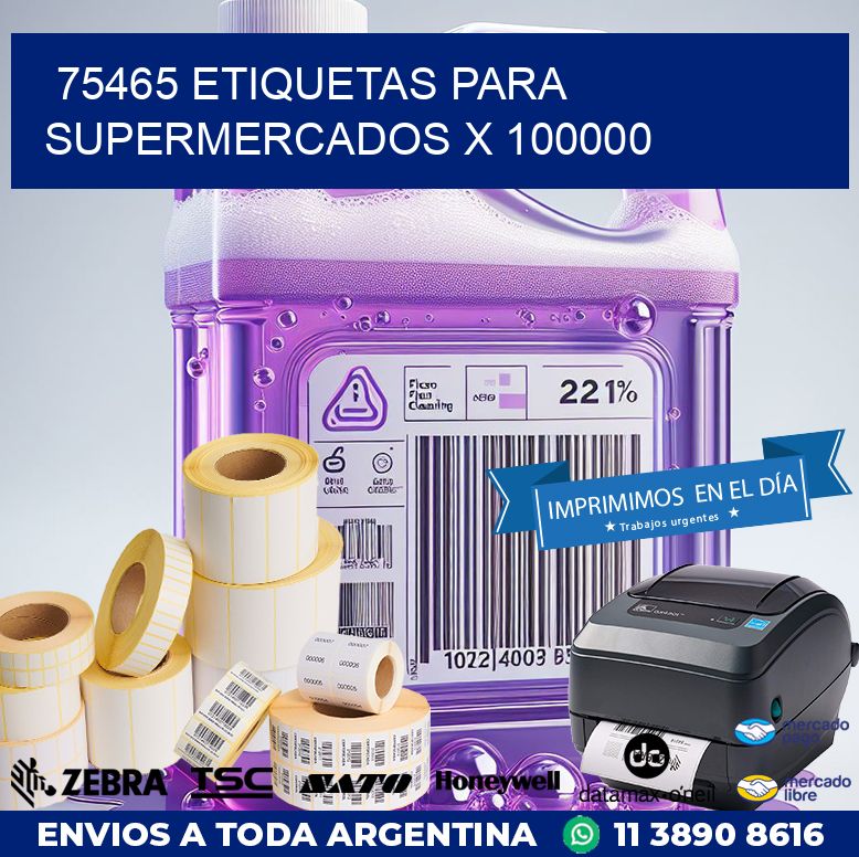 75465 ETIQUETAS PARA SUPERMERCADOS X 100000