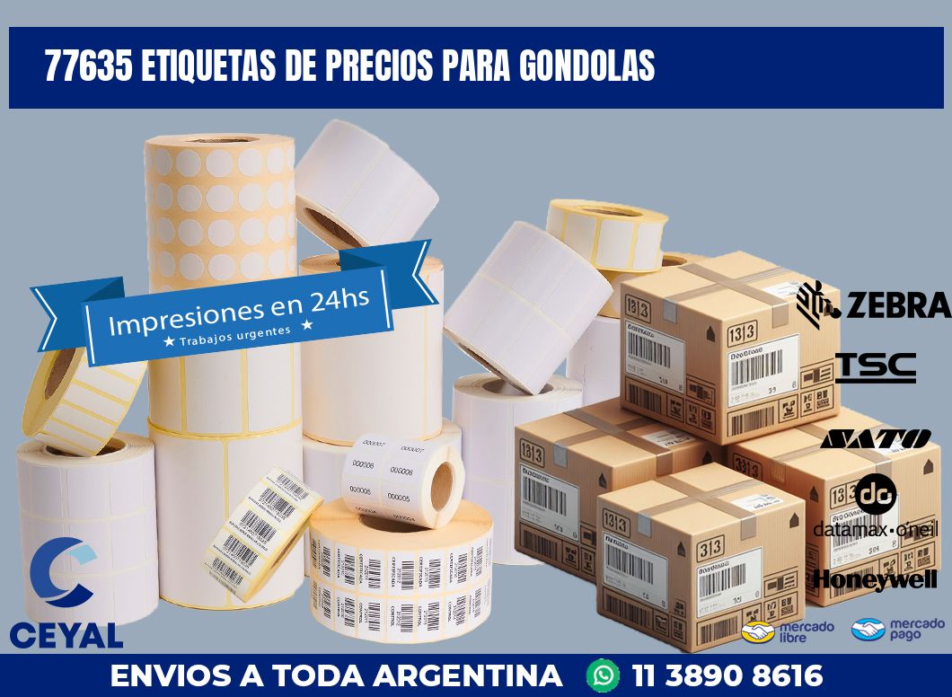 77635 ETIQUETAS DE PRECIOS PARA GONDOLAS