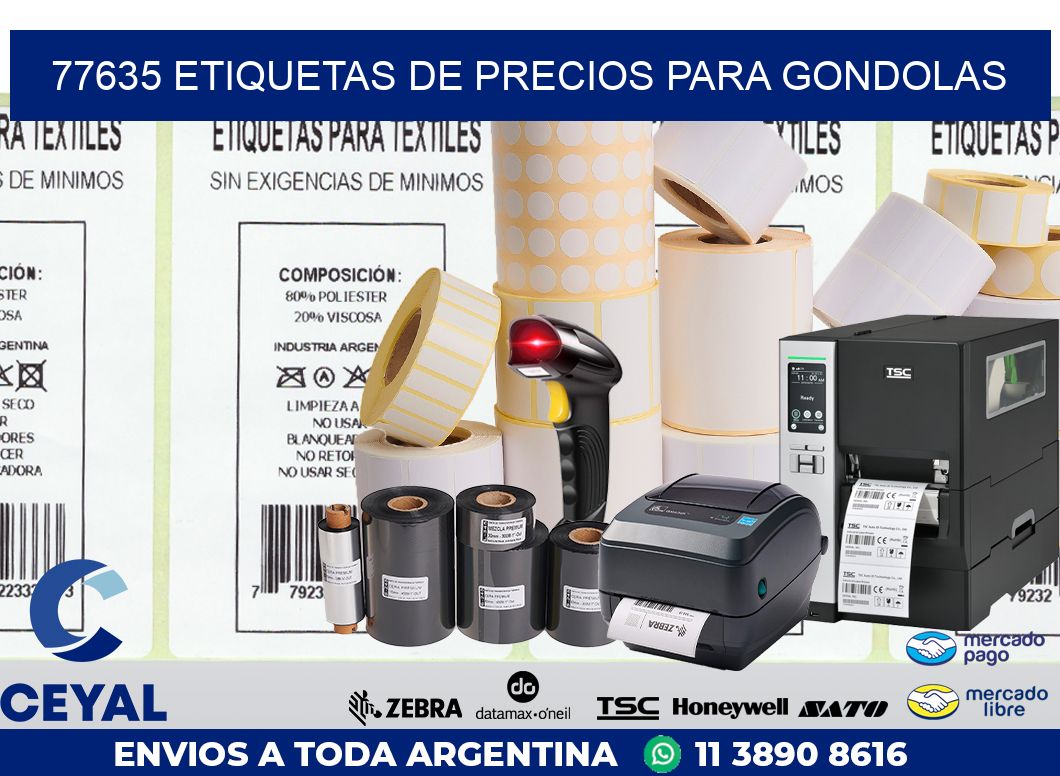 77635 ETIQUETAS DE PRECIOS PARA GONDOLAS