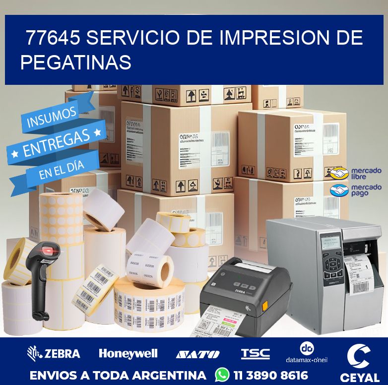 77645 SERVICIO DE IMPRESION DE PEGATINAS