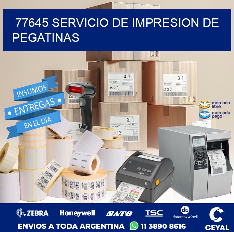 77645 SERVICIO DE IMPRESION DE PEGATINAS