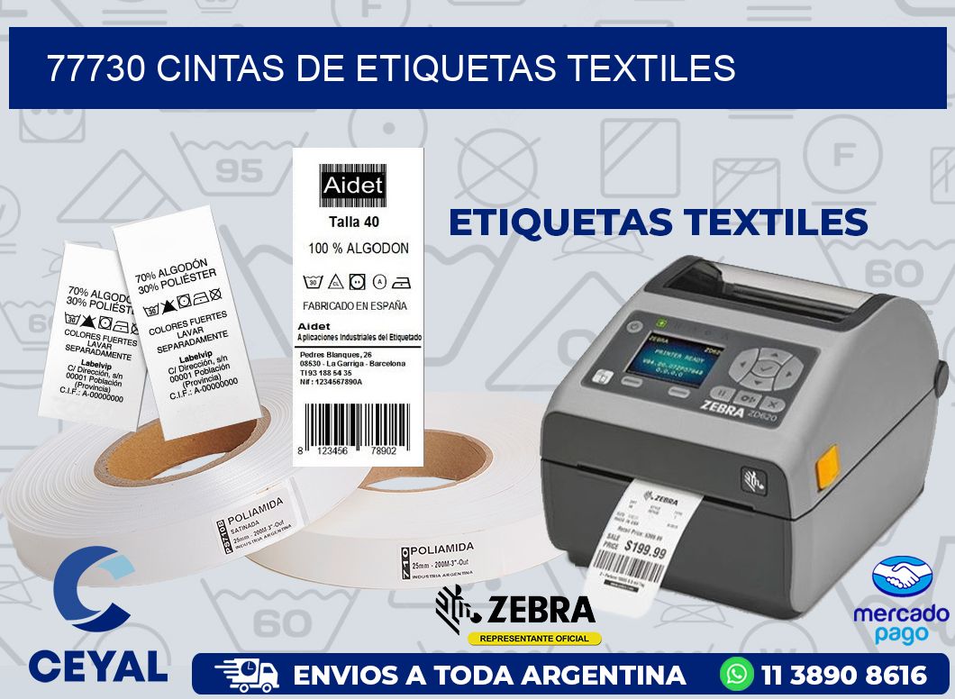 77730 CINTAS DE ETIQUETAS TEXTILES