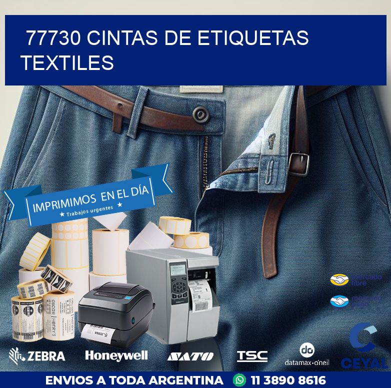 77730 CINTAS DE ETIQUETAS TEXTILES
