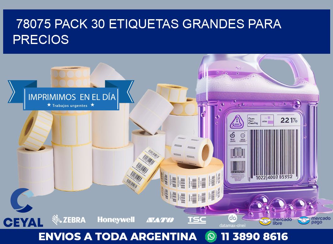 78075 PACK 30 ETIQUETAS GRANDES PARA PRECIOS