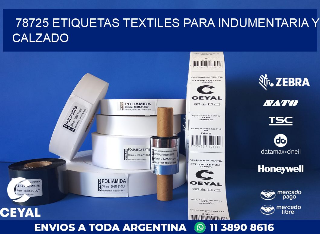 78725 ETIQUETAS TEXTILES PARA INDUMENTARIA Y CALZADO