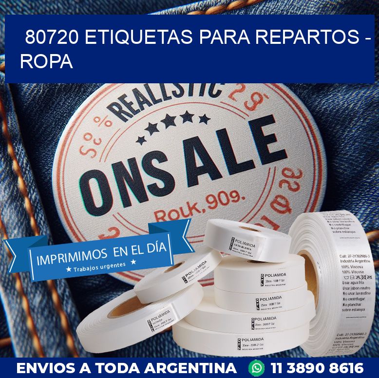80720 ETIQUETAS PARA REPARTOS - ROPA