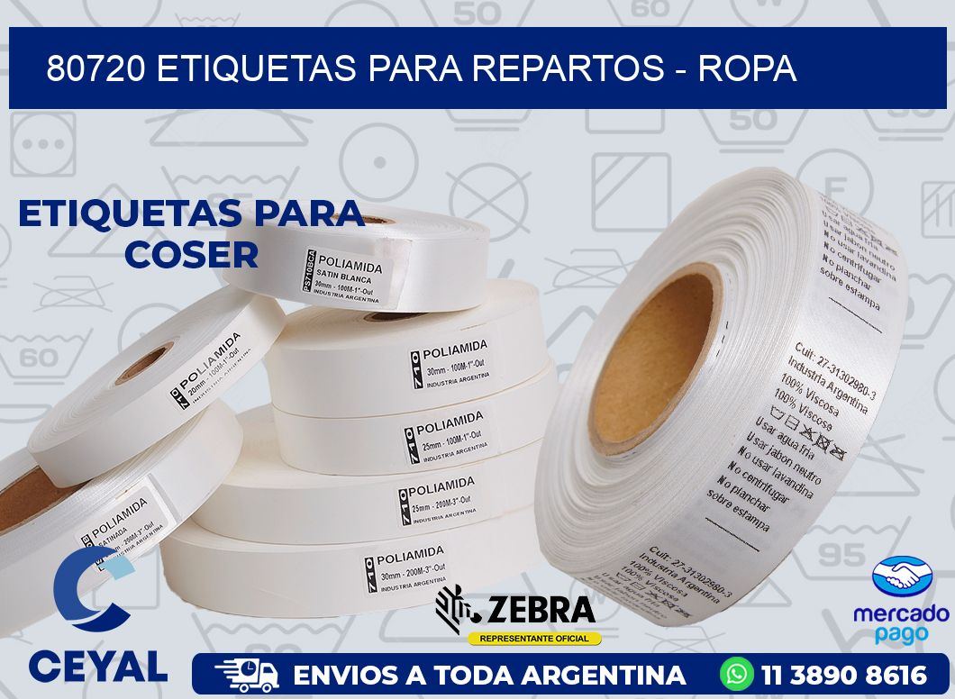 80720 ETIQUETAS PARA REPARTOS - ROPA