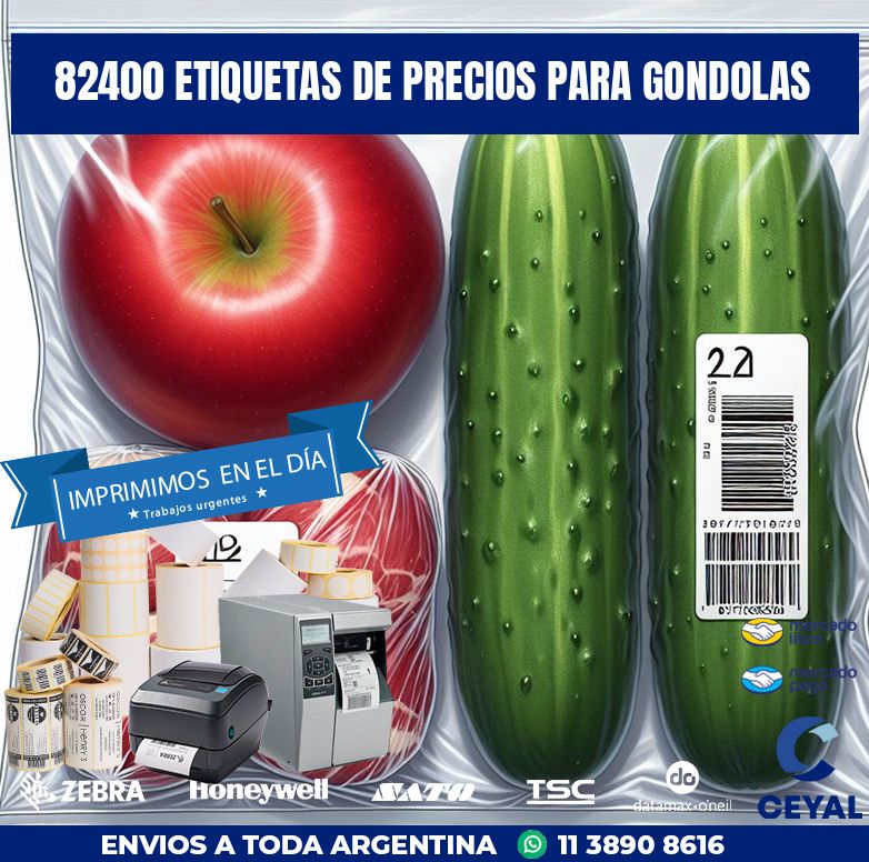 82400 ETIQUETAS DE PRECIOS PARA GONDOLAS