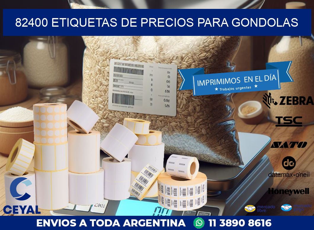 82400 ETIQUETAS DE PRECIOS PARA GONDOLAS