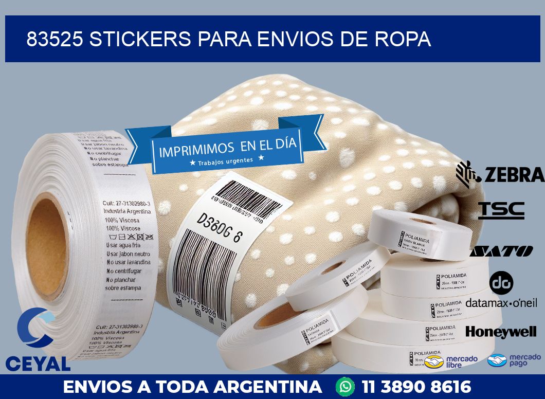 83525 STICKERS PARA ENVIOS DE ROPA