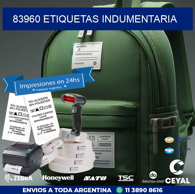 83960 ETIQUETAS INDUMENTARIA