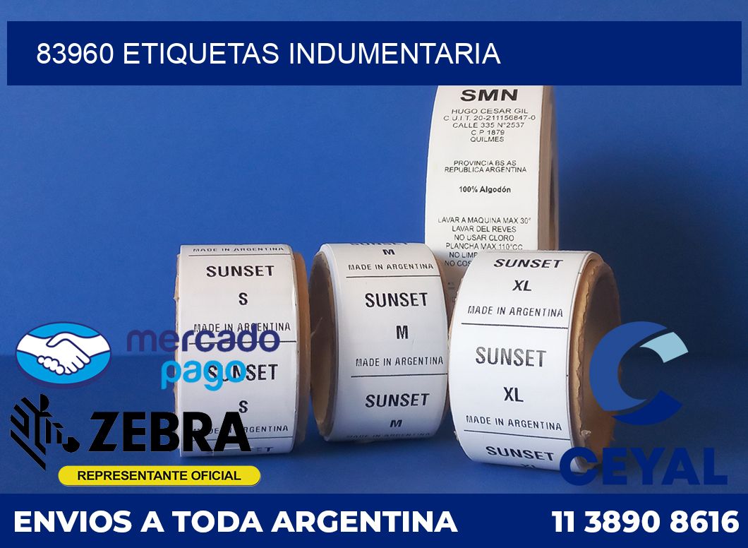 83960 ETIQUETAS INDUMENTARIA