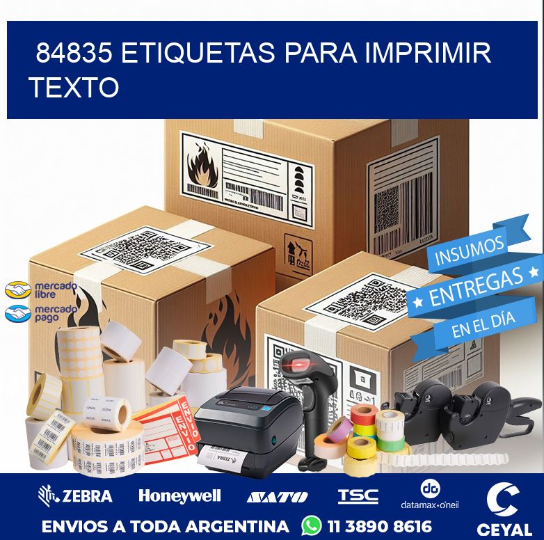 84835 ETIQUETAS PARA IMPRIMIR TEXTO
